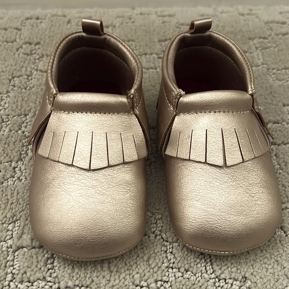 Brand new Target Gold Baby Moccasins